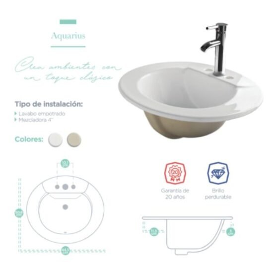 Lavabo Acuarius - Imagen 3